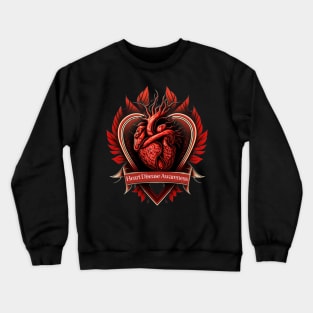 Heart Disease Awareness Crewneck Sweatshirt